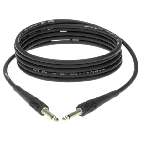 Klotz Câble KIK Jack TS mâle/mâle capuchons noirs,2m