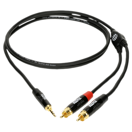 Câble Y Mini-Jack TRS / 2x RCA mâles MiniLink Pro 1.5m Klotz