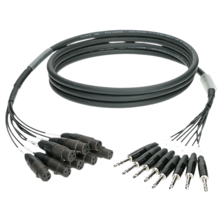 Klotz Câble multipaires loom 8 canaux analogiques 8x XLR Neutrik femelle - 8x Jack 6.35mm mâle 4m