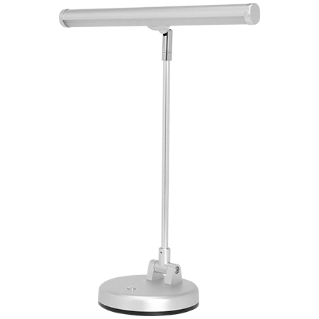 Gewa Lampe Piano LED Haute en T Argent Mat