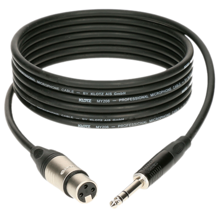 Klotz Câble micro M1 XLR femelle - Jack 6.35mm stéréo 5m