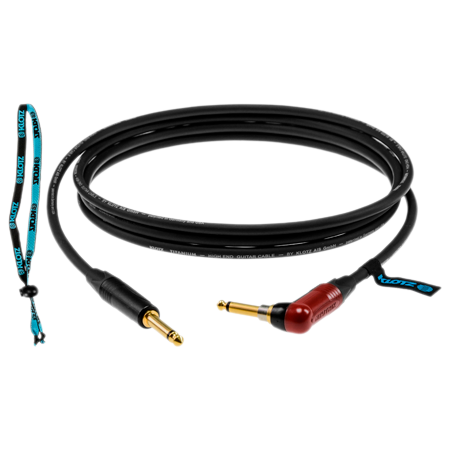 Cable de 3m Guitare Electrique Jack 6.5mm, Stéréo Plaqué Or Mâle