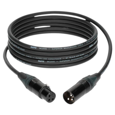 Klotz Câble M2 Pro XLR mâle/femelle Neutrik, 1m