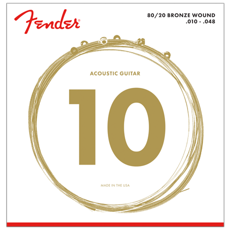 Fender 80/20 Bronze Acoustic Strings 70XL 010-048