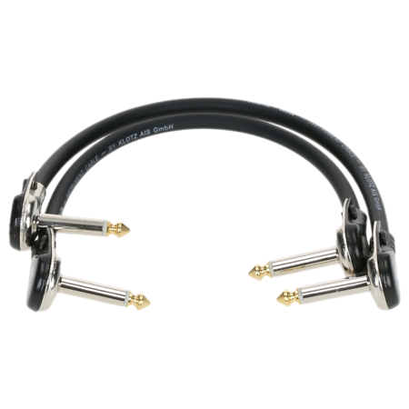 Klotz Câble Patch Jacks mâles TS pancake, 15cm (lot de 2)
