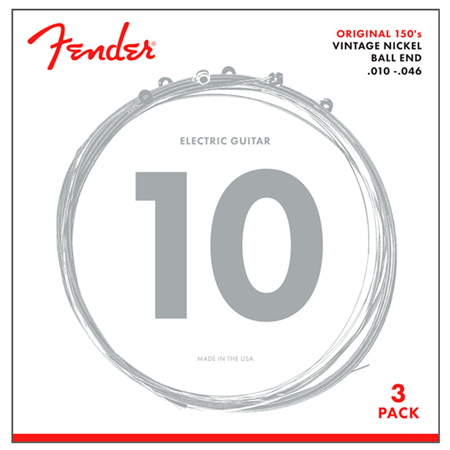 Fender 150R Nickel Ball 10-46 (Lot de 3 jeux)