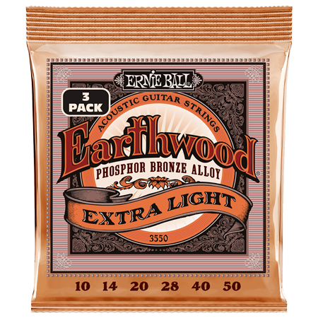Ernie Ball 3550 - Earthwood Phospor Extra Light 10-50 Pack 3
