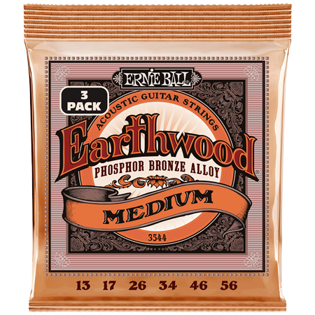 Ernie Ball 3544 - Earthwood Phospor Medium 13-56 Pack 3