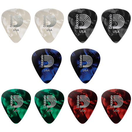 D'Addario - 1CAP2-10 - Classic Pearl Celluloid sachet de 10, Light