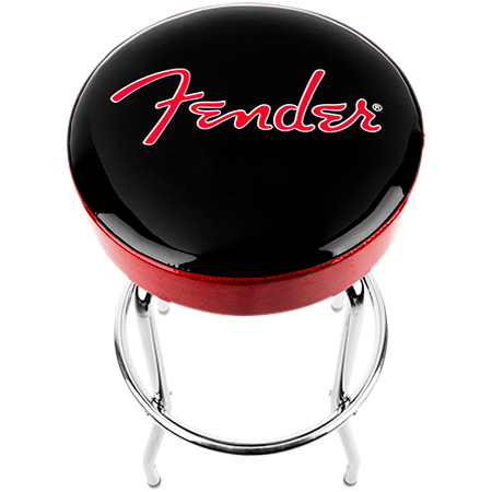 Fender Red Sparkle Logo Barstool 30''