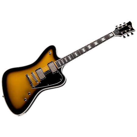 LTD Sparrowhawk Bill Kelliher Signature Vintage Silver Sunburst + Etui