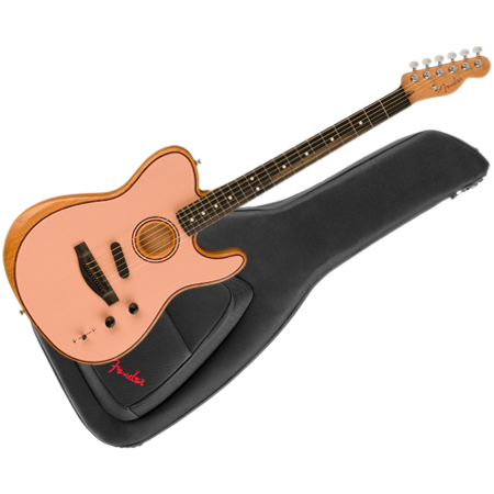 Fender Limited Edition American Acoustasonic Telecaster EB Shell Pink + Housse