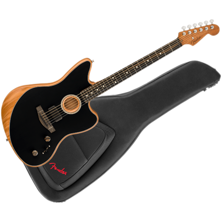 Fender Limited Edition American Acoustasonic Jazzmaster EB Black + Housse