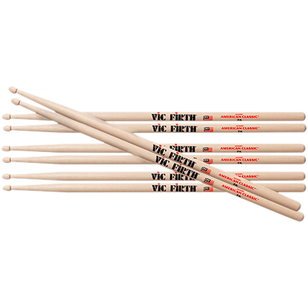 Vic Firth Pack 4 paires 7A Hickory