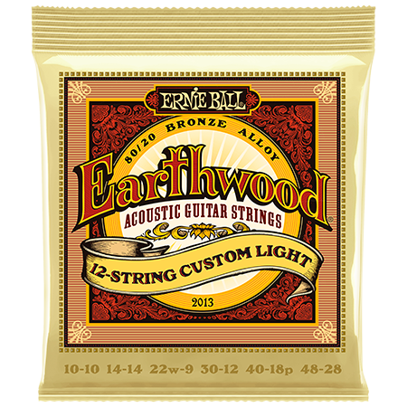 Ernie Ball 2013 Earthwood 80/20 Bronze Custom Light - 12 cordes 10-48