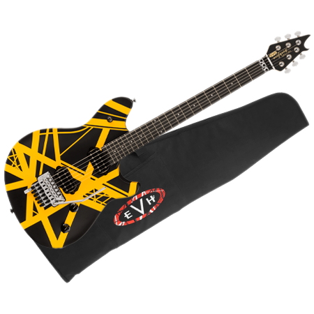 EVH Wolfgang Special Striped Series Black, Yellow + Housse