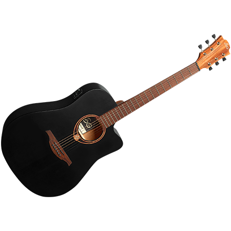 LAG Tramontane T70DCE-BLS Dreadnought Cutaway Electro Black Satin