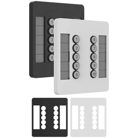 300-055 GeNetix 10Scene Wall Plate (la paire)