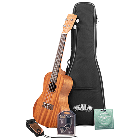 Kala Bundle KA-15 Concert Mahogany (Housse, tuner, cordes et courroie)