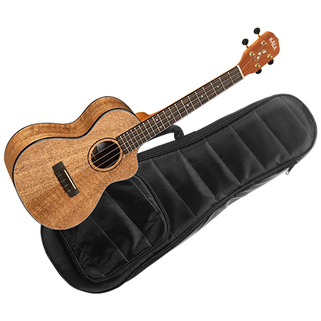 Kala Solid Curly Mango Metropolitan Tenor Cutaway + housse