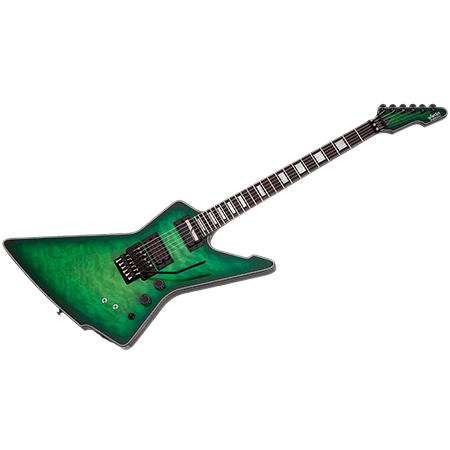 Schecter E-1 FR Special Edition Transparent Green Burst