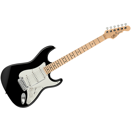 G&L Fullerton Deluxe Legacy Jet Black Touche Érable