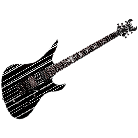 Synyster Gates Custom Floyd Sustainiac Black Silver Schecter