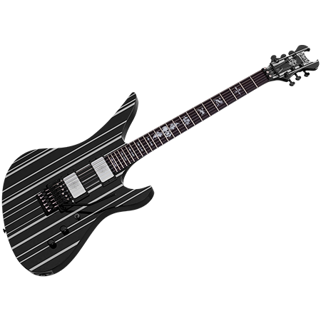 Synyster Gates Custom Floyd Black Silver Schecter