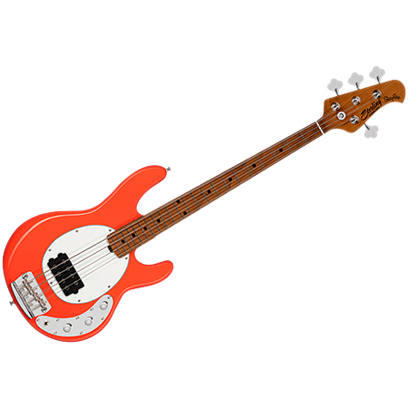 Sterling by Music Man StingRay Short Scale RAYSS4 Fiesta Red