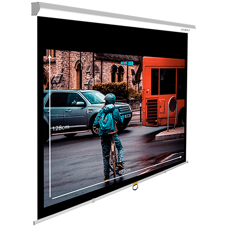 Écran De Projection Manuel Lumene Capitol HD 150C 87x155 Cm 16/9 - Toile PVC/Fibre De Verre - Gain 1.0 - Remontée Lente