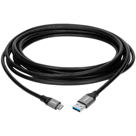 Câble USB 3.1 USB-A / USB-C noir, longueur 50 cm Klotz