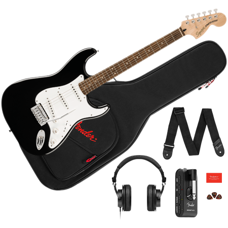 Pack Affinity Stratocaster Mustang Micro Black Squier by FENDER