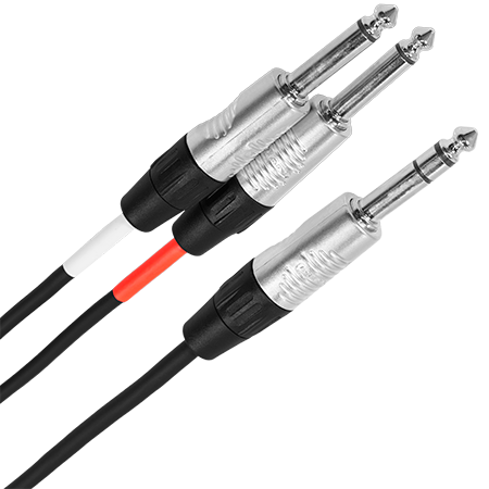 Plugger Câble Y Jack mâle stéréo - Jack mâle mono 3m Touring