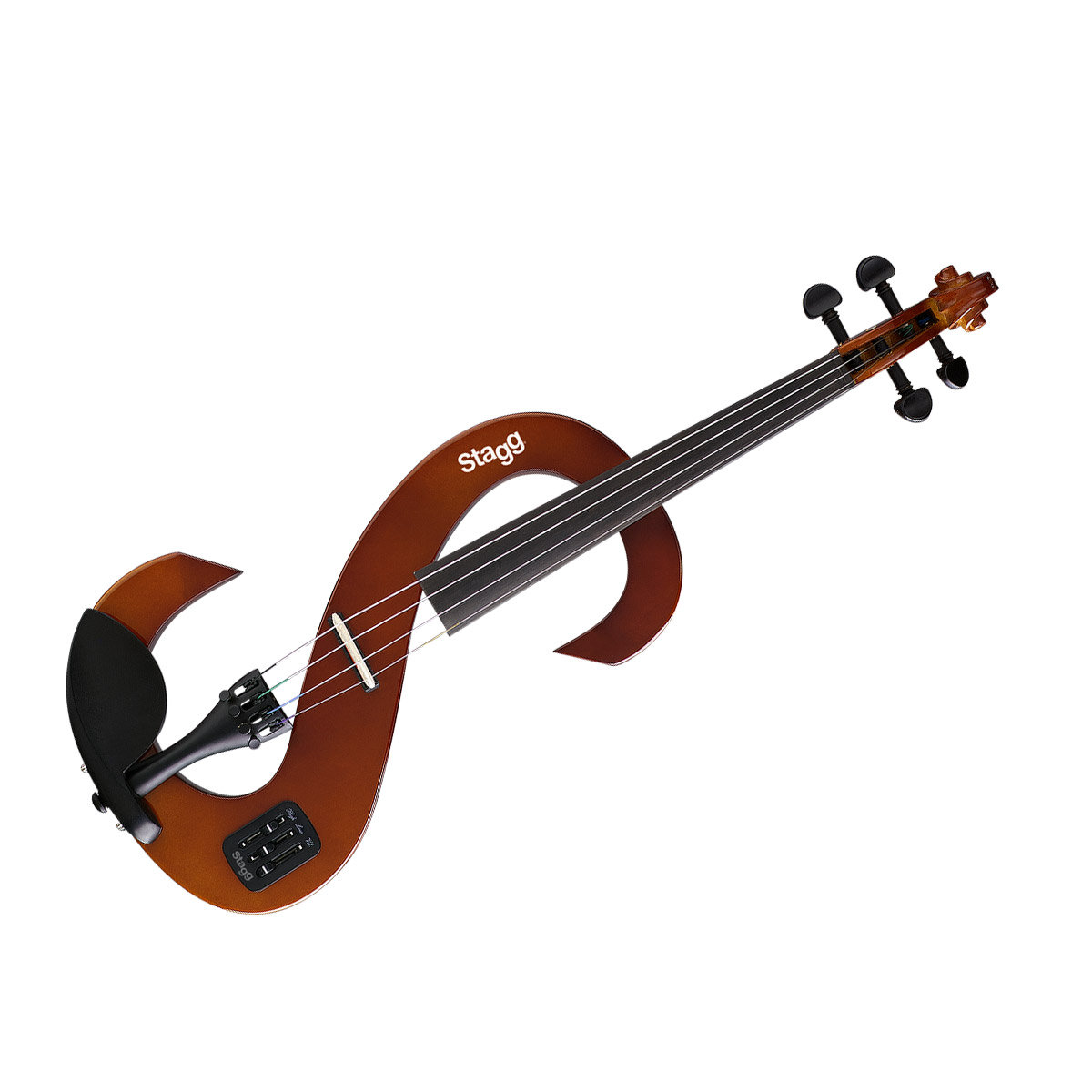 Metallic Red Stagg EVN 4/4 MRD Silent Violin Set with Case