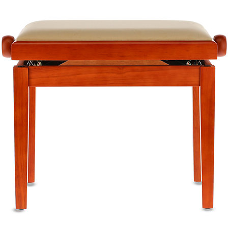 Banquette piano Deluxe cerisier mat assise beige Gewa