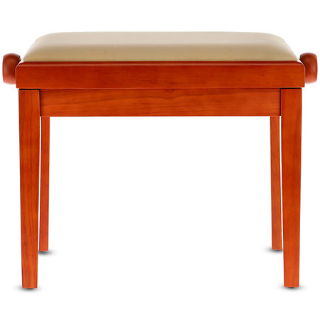 Banquette piano Deluxe cerisier mat assise beige Gewa