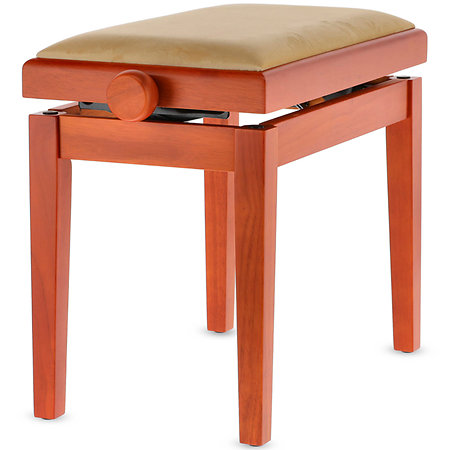Banquette piano Deluxe cerisier mat assise beige Gewa