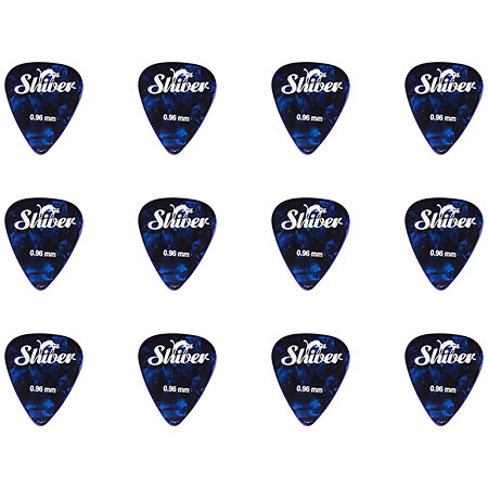 Shiver Médiators Celluloïd 0,96 mm Boîte de 12 Bleu
