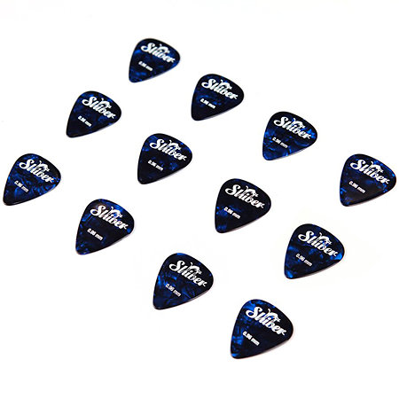 Shiver Médiators Celluloïd 0,96 mm Boîte de 12 Bleu