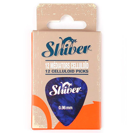 Médiators Celluloïd 0,96 mm Boîte de 12 Bleu Shiver