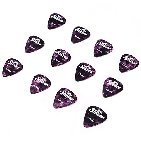 Shiver Médiators Celluloïd 1,20 mm Boîte de 12 Violet