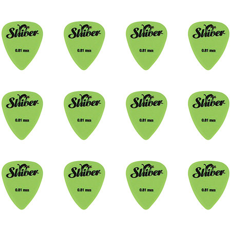 Shiver Médiators Nylon 0,81 mm Boîte de 12 Vert