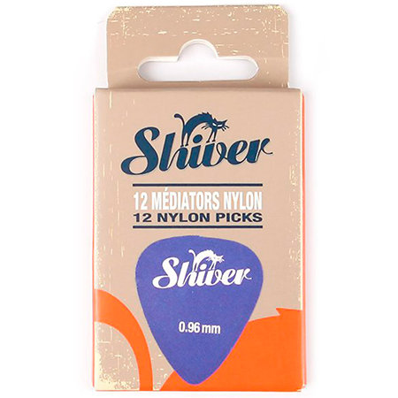 Médiators Nylon 0,96 mm Boîte de 12 Bleu Shiver