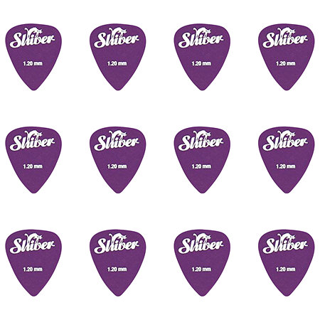 Shiver Médiators Nylon 1,20 mm Boîte de 12 Violet