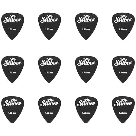 Shiver Médiators Nylon 1,50 mm Boîte de 12 Noir