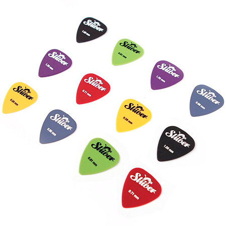Shiver Médiators Nylon Mix 0,071-0,15 mm Boîte de 12