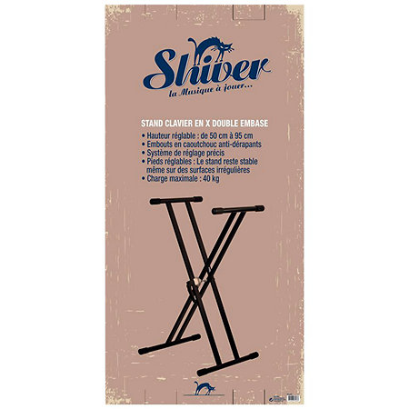 Stand clavier en X à double embase Shiver