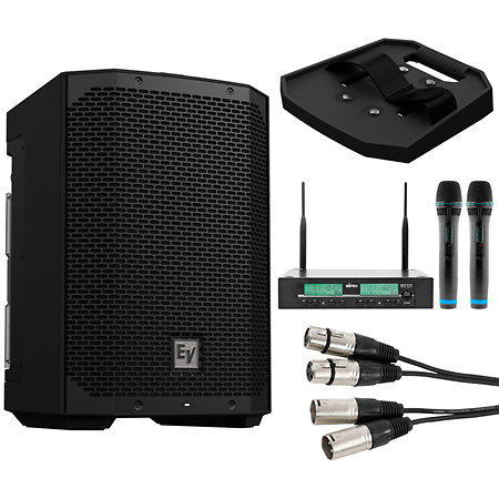 Electro-Voice Pack autonome Everse 8 Black + 2 Micros main sans fil Mipro