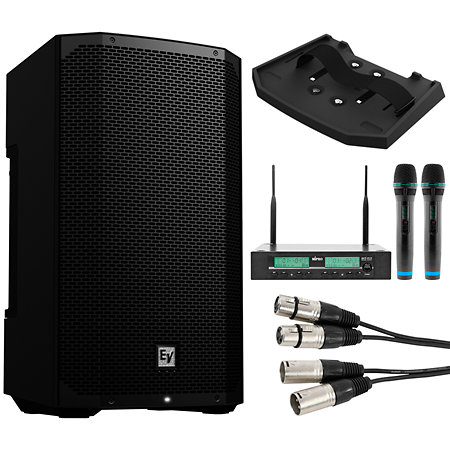 Electro-Voice Pack autonome Everse 12 Black + 2 Micros main sans fil Mipro