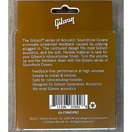 GA-FDBKSPR2 Acoustic Soundhole Cover Pickup Control Access Gibson
